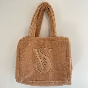 Victorias Secret Teddy Shearling Tan Tote  Bag